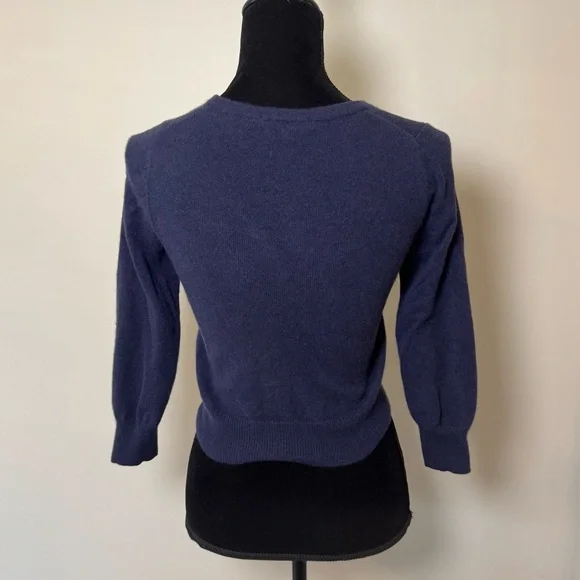 Boden Cashmere Cardigan Sweater Women’s 4 Dark Blue Button Up Long Sleeve - Picture 10 of 10